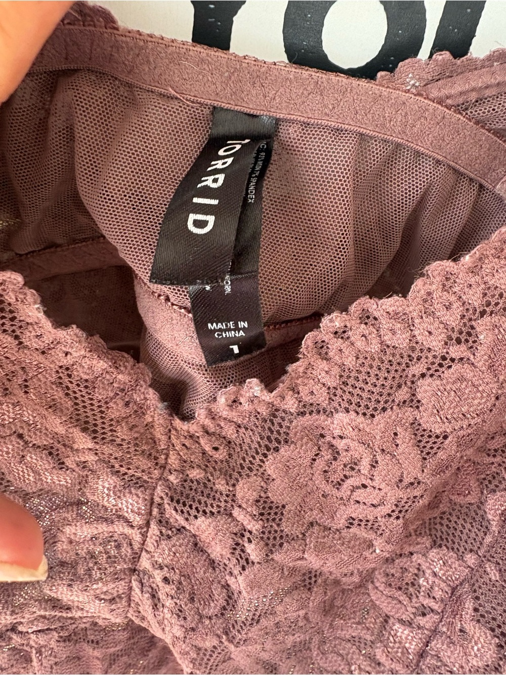 torrid Mauve Lace Bralette Tank Top - Picture 5 of 6